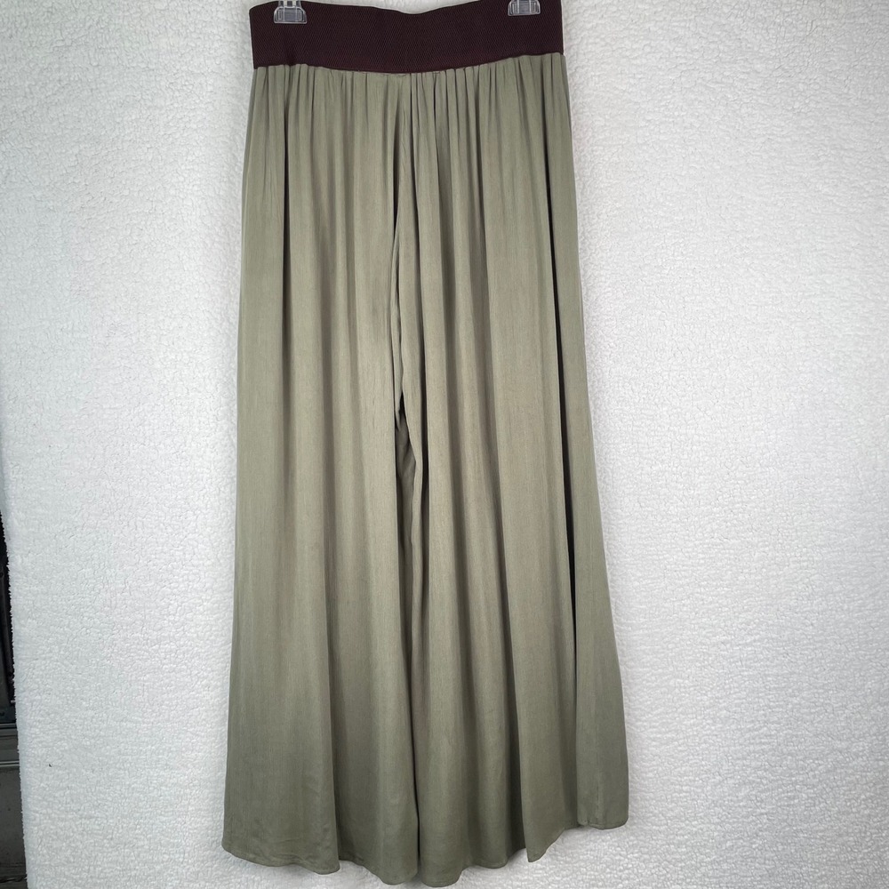 Altard State Womens L Sage Green Wide Leg Palazzo Pants Corset Waist Lace 17G361 - Picture 5 of 13